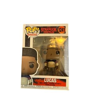 Funko Pop Lucas Figure with Brown and Blue Outfit